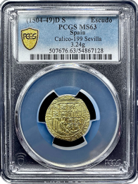 1504-49 Spain | Escudo | PCGS | MS-63 | In Holder