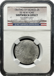 1807 MO TH | S.S. New York | 2 Reales | Mexico | In Holder