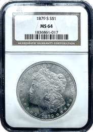 1879-S | Morgan Silver Dollar | NGC | MS-64 | In Holder