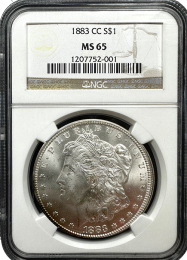 1883-CC | Morgan Silver Dollar | NGC MS-65 | In Holder
