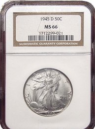1945 Liberty Half Dollar | NGC| MS-66 | In Holder