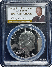 1971–1978 Eisenhower Proof Dollar 11-Coin Set – PCGS PR69DCAM | 1973 In Holder